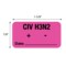 Nevs Label, CIV H3N2 Date_ 7/8 x 1-5/8 Flr Pink w/Black LW-0071 - alternate 2